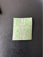 418A België Blok Van 4 MLH ** Nieuw Met Plakker - Unused Stamps