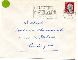 RHONE - Dépt N° 69 = LYON GROLÉE (2e ARR)  1963 = FLAMME Non Codée = SECAP Multiple ' Les PTT Vous Offrent SITUATIONS' - Maschinenstempel (Werbestempel)