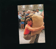 CPSM Bretagne L'arraché Du Sac 100 Kg 1987 Photo Fanch Peru éditions Awel-Dro Chatelaudren - Andere & Zonder Classificatie