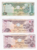 United Arab Emirates 3 Billets De 10 Et Dirhams, Circulés , Voir Scan - Ver. Arab. Emirate