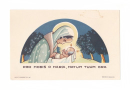 Pro Nobis O Maria, Natum Tuum Ora, Vierge à L'Enfant, Noël, 1954, Imalit Maredret, AP 240 - Devotion Images
