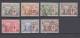 COB 394 / 400 Série Complète Oblitérée Les Chevaliers - Used Stamps