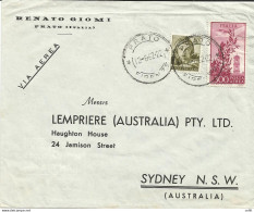 Posta Aerea Campidoglio L. 300 Su Busta Per L'Australia - 1946-60: Marcophilie