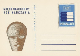 Poland Postcard Cp 465: UNESCO International Teaching Year Book - Stamped Stationery