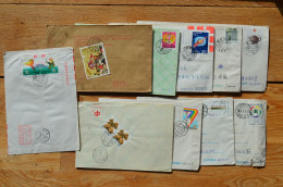China 1995 Lot 10 Covers Enveloppes Timbrées Chine - Briefe U. Dokumente