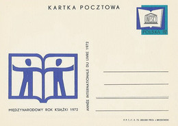 Poland Postcard Cp 529: UNESCO Year Of The Book 1972 - Postwaardestukken