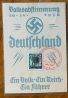 GERMANIA - VOLKSABSTIMMUNG 10/IV/ 1938 - CARTOLINA PROPAGANDA - Lettres & Documents