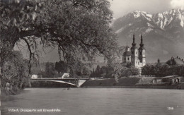 VILLACH. Draupartie Mit Kreuzkirche, Kunstverlag Franz Schilcher, Um 1950 - Villach