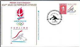 FRANCE Ca.1991:  FDC De Pralognan La Vanoise (Savoie) "Curling" - 1990-1999