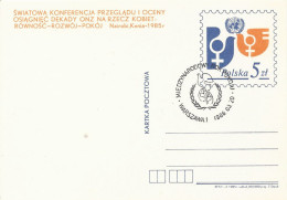 Poland Postmark D86.03.20 WARSZAWA: Year Of Peace Pigeon Hand - Entiers Postaux