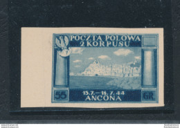 1946 CORPO POLACCO, N° 6b , 55 G. Rosso Bruno , NUOVO SENZA GOMMA , (*) Certifi - 1946-47 Période Corpo Polacco