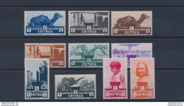 1933 ERITREA , Soggetti Africani , N° 203/212 ,  10 Valori  MNH** - Eritrea