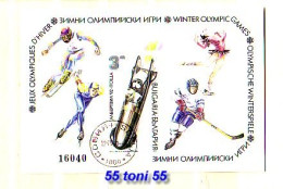 1991  OLYMPIC GAMES Arbelville 92   S/S Imperf.-used (O)  BULGARIA / Bulgarie - Blokken & Velletjes