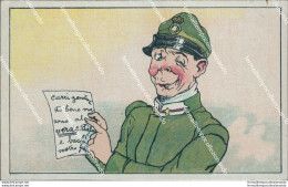 Ca313 Cartolina Militare  Umoristica Caricatura Uniforme Illustratore Artist - Autres & Non Classés