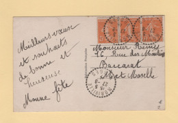 Moriville - Vosges - 1924 - Type Semeuse - 1921-1960: Modern Tijdperk