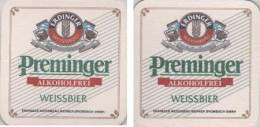 5002660 Bierdeckel Quadratisch - Preminger Alkoholfreies Weissbier - Sous-bocks
