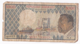 Gabon 1000 Francs, Circulés ,  Dans L’etat , Voir Scan - Gabon