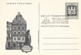 Poland Postmark D75.12.16 TORUN.02: Scientific Society 100 Y. TNT - Ganzsachen