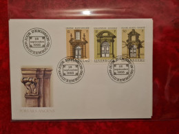 LETTRE CARTE LUXEMBOURG 1988 FDC CHATEAU BIBLIOTHEQUE EGLISE SAINTE TRINITE - Other & Unclassified