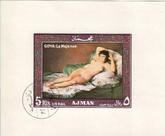 AJMAN Block 119,used,Goya - Nudes