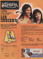 Le Chocolat Kohler. Des Plaques En Métal Des Héros Du Film Télé "Les Indiens". Liste Des Personnages Des 3 Séries. 1964. - Reclame