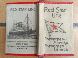 Rare RED STAR LINE - Pochette Ancienne Tickets Billets Antwerpen Amerika Canada New York Southampton Cherbourg Maritime - Autres & Non Classés