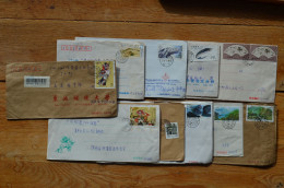 China 1995 Lot 10 Covers Enveloppes Timbrées Chine - Briefe U. Dokumente