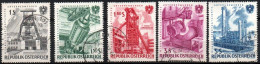 ÖSTERREICH, AUTRICHE, 1961, MI NR 1092 - 1096, 15 JAHRE VERSTAATLICHE UNTERNEHMEN, GESTEMPELT,  OBLITERE - Used Stamps