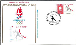 FRANCE Ca.1991:  FDC De Les Saisies (Savoie) "Ski De Fond" - 1990-1999