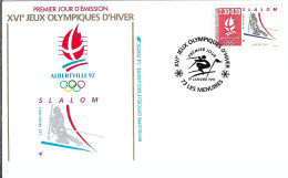 FRANCE Ca.1991:  FDC De Albertville (Savoie) "Flamme Olympique" - 1990-1999