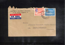 Singapore 1962 Interesting Airmail Letter - Singapour (1959-...)