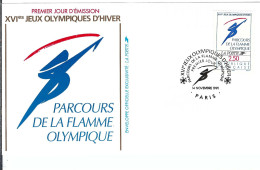 FRANCE Ca.1991:  FDC De Paris "Flamme Olympique" - 1990-1999
