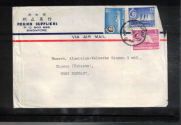 Singapore 1961 Interesting Airmail Letter - Singapour (1959-...)