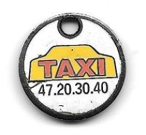 Jeton De Caddie  Ville, Transport, Groupement Taxis Radio Tours, TAXI  Verso  7 / 7 - 24h / 24  ( 37 )   Recto  Verso - Trolley Token/Shopping Trolley Chip
