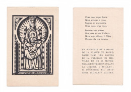 Thiville, Souvenir Du Passage De La Statue De Notre-Dame Et De Sa Protection Pendant Le Guerre, 1944, WW2 - Images Religieuses