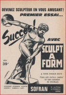 Sculpt A Form. Devenez Sculpteur En Vous Amusant. Jeu Sofran. Visuel Le Discobole Illustration F Fersen. 1964. - Advertising