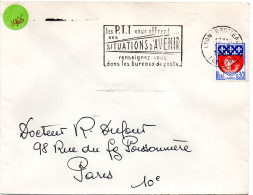 RHONE - Dépt N° 69 = LYON BROTTEAUX (6e ARR.) 1965 = FLAMME Non Codée = SECAP' Les PTT Vous Offrent SITUATIONS ... ' - Maschinenstempel (Werbestempel)