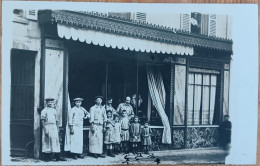 BOUCHERIE  CARTE PHOTO DEVANTURE MAGASIN COMMERCE - Magasins