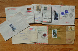 China 1995 Lot 10 Covers Enveloppes Timbrées Chine - Covers & Documents