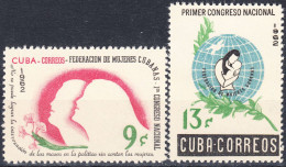 CUBA 1962, 1st CONGRESS Of The CUBAN WOMEN'S UNION, COMPLETE MNH SERIES With GOOD QUALITY,*** - Neufs
