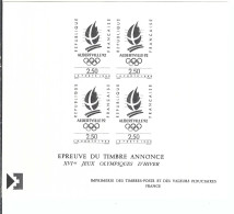FRANCE Ca.1991:  Epreuve "Flamme Olympique" - Epreuves D'artistes