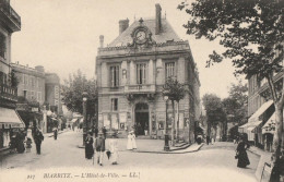 CARTE POSTALE ORIGINALE ANCIENNE : BIARRITZ L'HOTEL DE VILLE ANIMEE PYRENEES ATLANTIQUES (64) - Biarritz