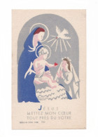 "Jésus", Mettez Mon Coeur Tout Près Du Vôtre", Vierge à L'Enfant, Saint Esprit Et Communiante, 1943 - Santini