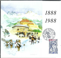 FRANCE Ca.1988:  Encart "Troupes Alpines" (FDC) - 1980-1989