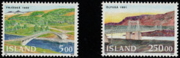 Island 1992 Bridges 2 Values MNH  Bridges Over Frijoska, Olfusa - Bruggen