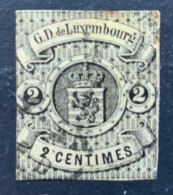 LUSSEMBURGO - 2 C. USATO - 1859-1880 Wapenschild