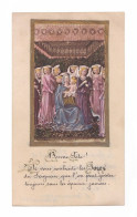 Vierge à L'Enfant Et Anges, Bonne Fête ! Calligraphie, 1934 - Images Religieuses