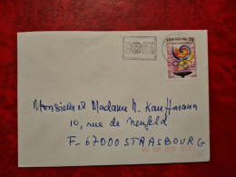 LETTRE CARTE LUXEMBOURG 1989  FLAMME POST CODE TIMBRE JEUX OLYMPIQUE SEOUL - Sonstige & Ohne Zuordnung