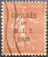 France N°264 Semeuse Lignée 50c Rouge. Congrès Du B.I.T 1930. Oblitéré. T.B... - Usati