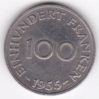 Sarre, Protectorat Français , 100 Franken 1955, Cupronickel , KM# 4 - 100 Francos